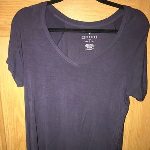 American Eagle Purple/Gray V Neck